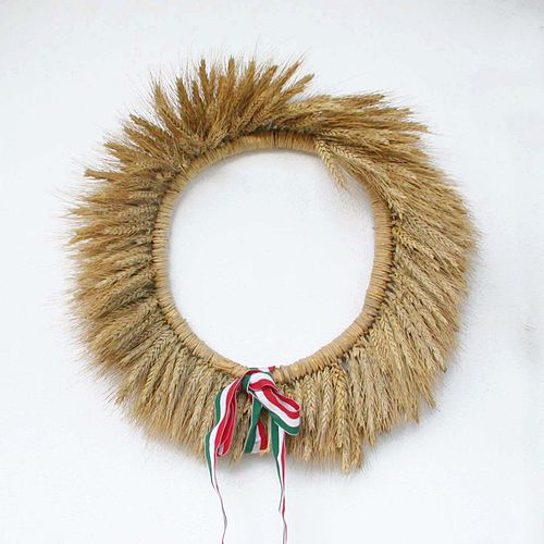 Harvest Wreath with Hungarian tricolour
