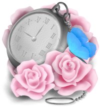 バラと懐中時計